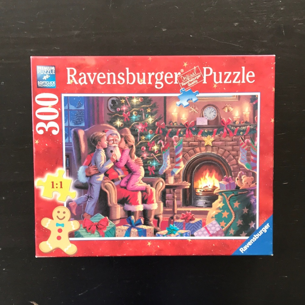 Ravensburger Large Piece "Kissing Santa" 300-Piece Puzzle